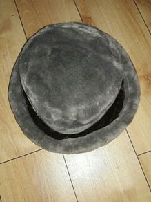 Ladies Taupe Furry Hat