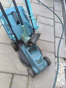 lawnmover and bosch trimmer