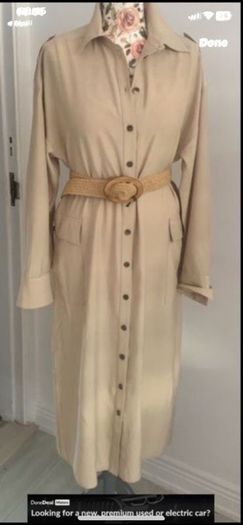 Bnwt beige long sleeve shirt style utility style pockets size 12