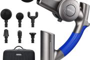 Massage Gun, Massage Gun Deep Tissue Muscle Massager with Adjustable Arm and 6 Massage Head, Percussion Handheld Electric Muscle Massager Lightweight Portable for Muscle Tension Relief