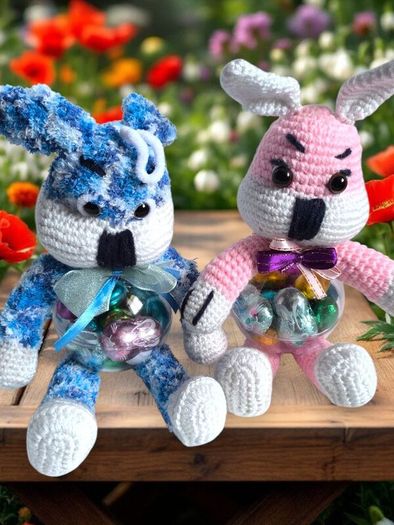 Handmade Crochet Easter Bunny Kids Gift Personalised Easter Bunny Toy