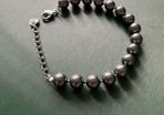 Genuine Swarovski grey pearl bracelet