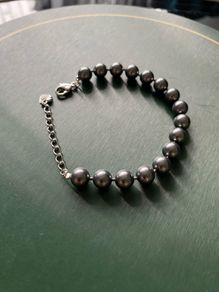 Genuine Swarovski grey pearl bracelet