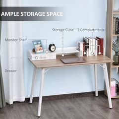 Brand New desk available in 2 colours collection in Cootehall Co.Roscommon or free shipping available.   Materials: MDF and Metal Dimensions: 88H x 120L x 60Wcm. Caddy: 9H x 76.5L x 20.5Wcm. Drawer inner: 5H x 31L x 38Dcm. Storage grid: 8H x 36.5L x 20Dcm