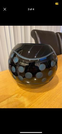 A Beautiful heavy glass Vase/ Bowl