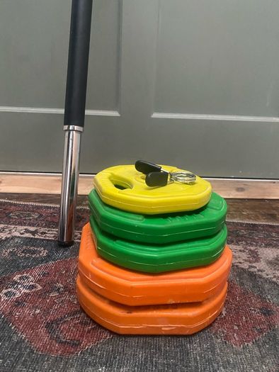 barbell and weight set