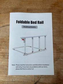 Foldable bed rail- for elderly adults- bed safety
