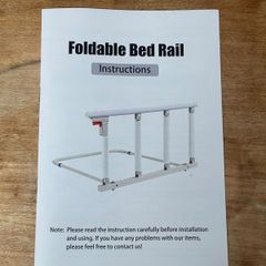Foldable bed rail- for elderly adults- bed safety