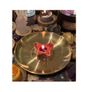Golden Candle Holder with Wicca Symbol - also great as a jewellery tray or a diplay plate Image 3