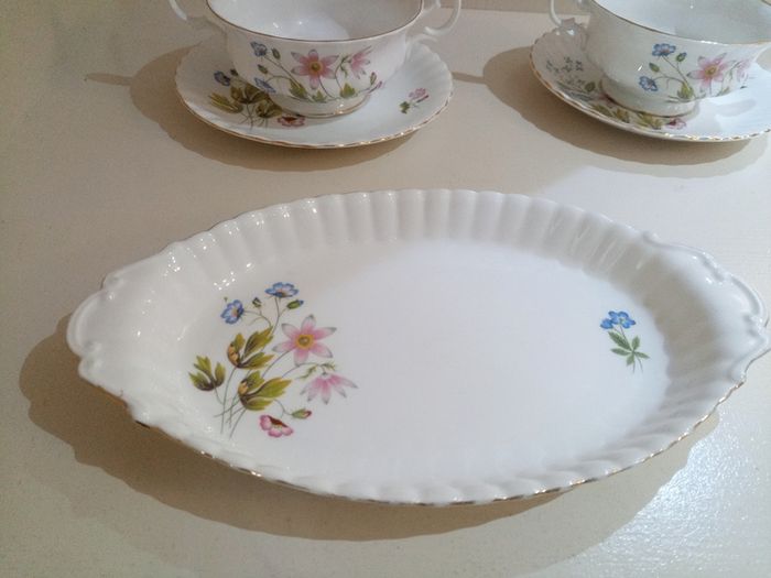 Richmond Bone China Soup Coupes & Saucers Set 'Wild Anemone'