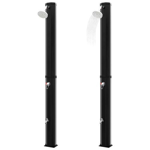 Outdoor Solar Shower with Shower Head and Faucet 35 L Black