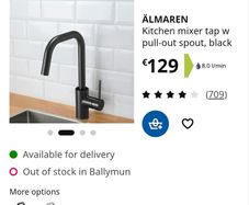 IKEA kitchen tap with hose ALMAREN