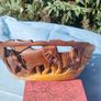 African Animal hand carved wooden bowl Image 3