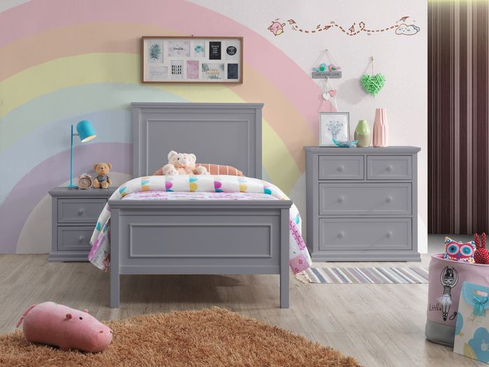 Holly Double Bedframe Grey and White