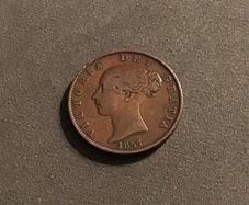 Great Britain 1857 Victoria Halfpenny