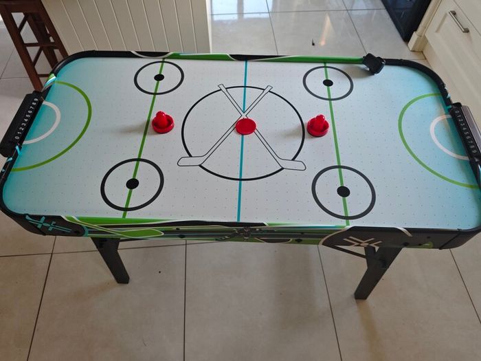 Air hockey table.