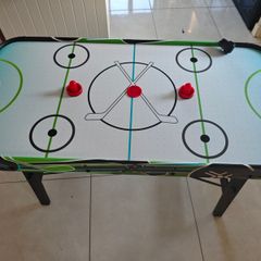 Air hockey table.