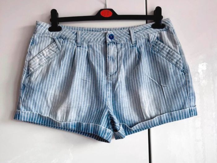 Denim Stripe Shorts - Size 14 / F&F Summer Stylish short shorts