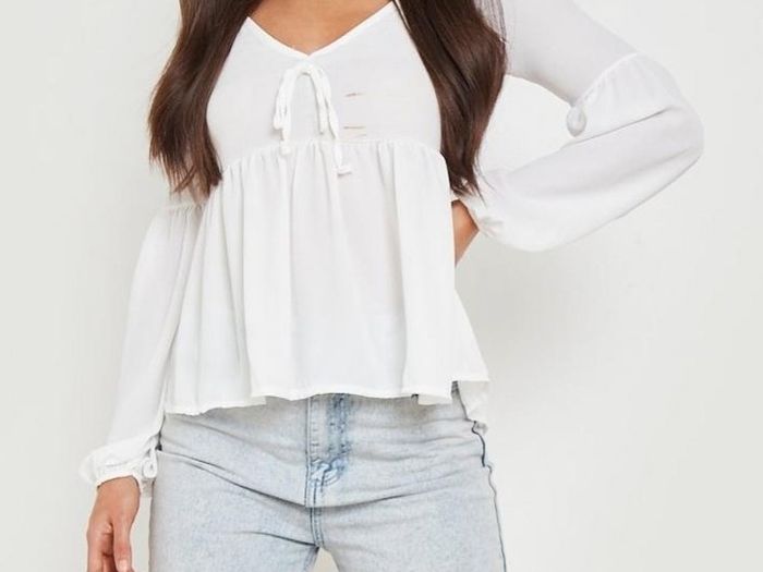 BOOHOO Ivory Top. Size 14. New