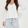 BOOHOO Ivory Top. Size 14. New Image 2