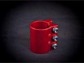 Damaged 3 Bolt Clamp Anodised Red