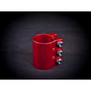 Damaged 3 Bolt Clamp Anodised Red