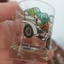 Cool Set of Four Vintage Retro Mid-Century Tourist-Ware Souvenir Shot Glasses with Classic Car Designs, Vintage Barware Image 7