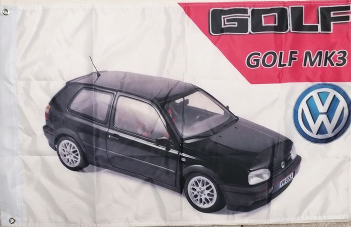 VW Golf MK3 black Flag.