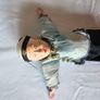 FIGURINE - RARE 1920s Door of Hope Mission Dolls Shanghai - SET OF 4 - 10 inch / 25cm - Pear Wood - Family Set Image 5