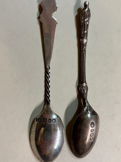 Two 1896 solid silver coffee spoons