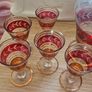 Bohemian Glass Decanter and Glasses Image 3