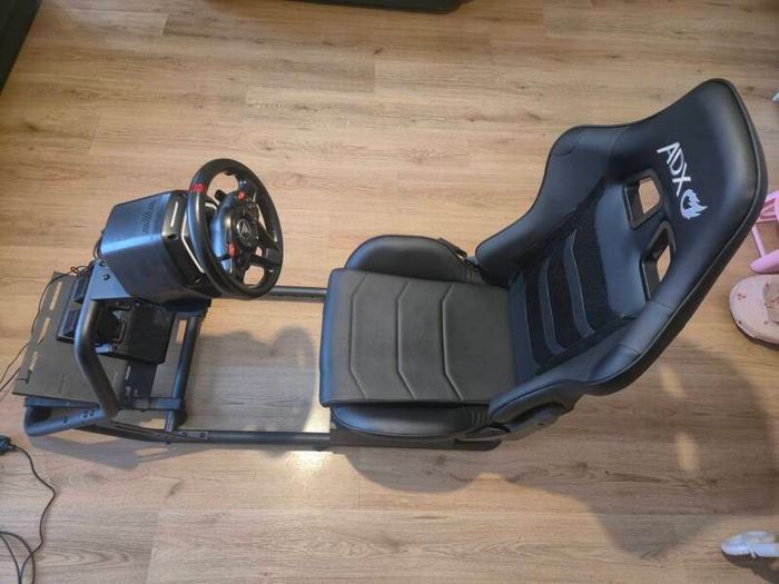 Thrustmaster T128 Racing Wheel / Pedals with ADX FireBase RS03 Racing Simulation Seat for PS5 / PC