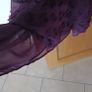 Zara boho swiss dot midi wine burgundy dress S 8/10 Image 4