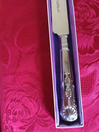 Silver Plated 'King's Pattern Handle Cake/Bread Knife