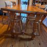 Solid pine table and 4 chairs Image 3