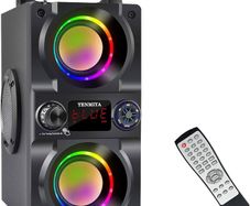 Bluetooth Speakers,40W Portable Bluetooth Speaker Dual Subwoofer,LED Colorful Light,Bluetooth 5.0 Wireless Stereo Party Speaker,10H Playtime Wireless Outdoor Boombox Speaker for Home,Camping,Travel