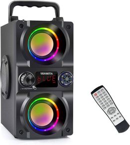 Bluetooth Speakers,40W Portable Bluetooth Speaker Dual Subwoofer,LED Colorful Light,Bluetooth 5.0 Wireless Stereo Party Speaker,10H Playtime Wireless Outdoor Boombox Speaker for Home,Camping,Travel