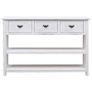 Sideboard Antique White 115x30x76 cm Wood Image 9