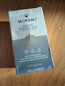 Minami MorEPA Omega 3 Fish Oil Platinum Elite +1000 IU Vitamin D3 60 Softgels