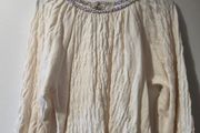 Zara girls cream textured blouse - age 5