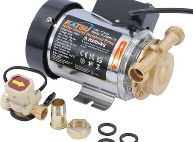 Water Booster Pump 260W, Automatic On-Off Pressure Control Switch, Hot and Cold Water Pump for Garden Home Shower Washing Machine