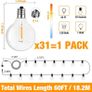 Outdoor String Lights Mains Powered, 60FT G40 LED Festoon Lights Outdoor, IP45 Waterproof Globe Garden String Lighting with 30 1 Bulbs, 2700K Indoor/Outside Patio Lights for Decor Cafe Party Image 4