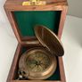 Functional brass vintage reproduction compass hitler Solid Brass Push Button Compass Antique 3 Inch Nautical With Wooden Box reproduction Image 5