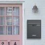 Wall Mount Mailbox for Outside, Large Locking Mailbox with Combination Lock, Security Mail Box for House, Safe Key Drop Box, Post Box, Steel Cash Drop Box for Home Office School, Black Image 6