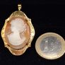 Vintage rolled gold cameo pendant Image 6