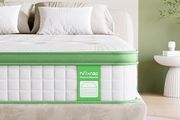 King Mattress 5FT, 10 Inch Hybrid Mattress, Gel Memory Foam &amp; Individually Pocket Springs, 9-Zone Orthopaedic, Medium Firm Mattresses for Pressure &amp; Back Pain Relief, 150x200x25 cm