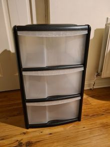 3 drawer plastic storage