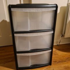 3 drawer plastic storage