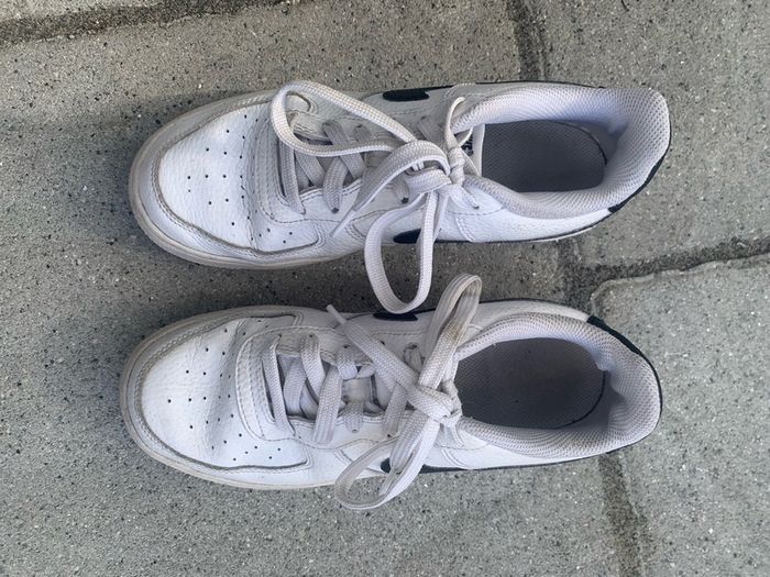 Nike white and black air forces