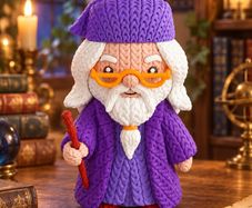 Albus Dumbledore Inspired Crochet-Style Figure Harry Potter Decoration